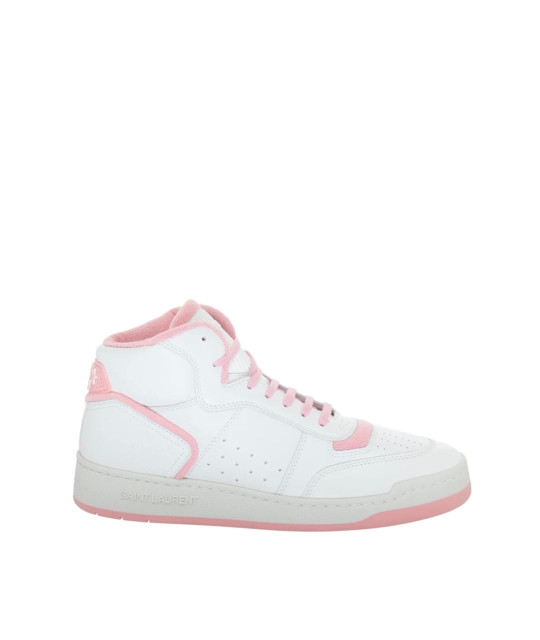 SAINT LAURENT Белые кожаные кроссовки, фото 1
