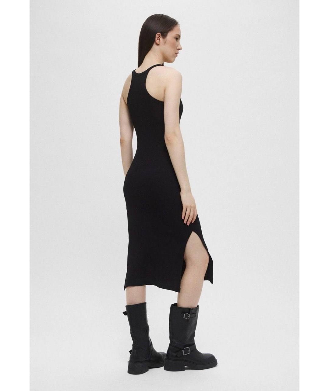 ZADIG & VOLTAIRE Черное хлопко-эластановое повседневное платье, фото 4