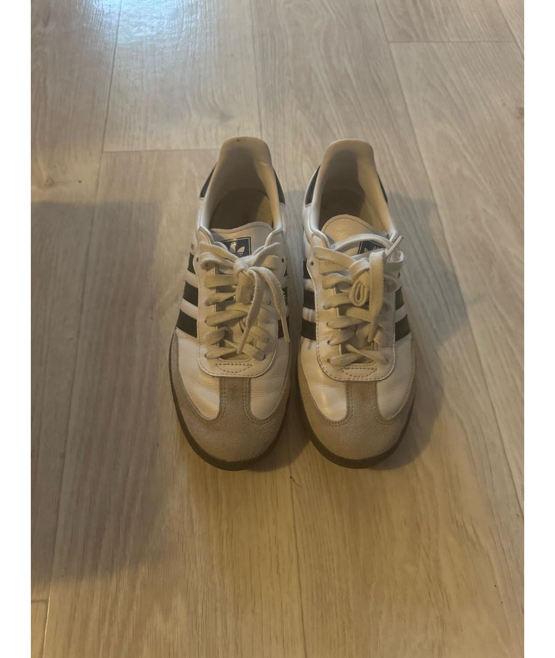 ADIDAS Белые кожаные кеды, фото 3