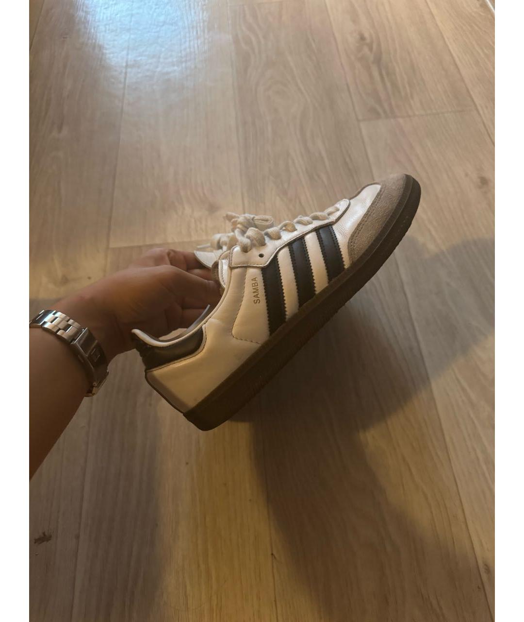 ADIDAS Белые кожаные кеды, фото 6