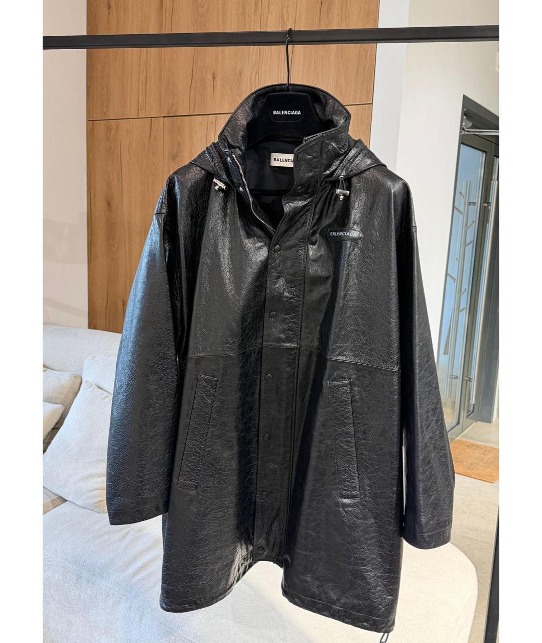 BALENCIAGA Черная кожаная куртка, фото 3
