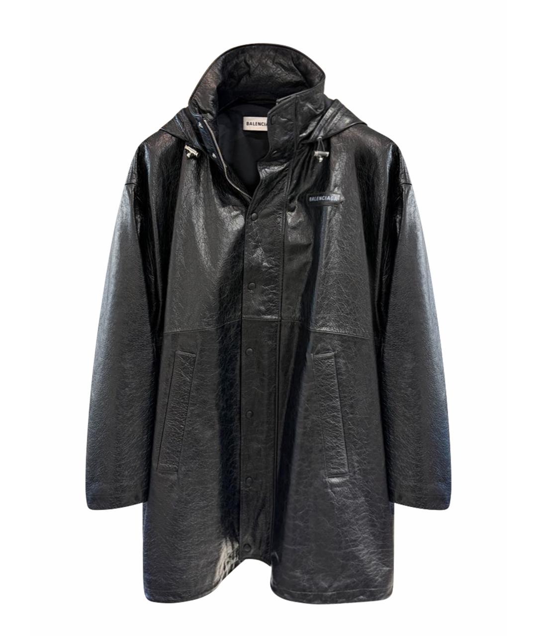 BALENCIAGA Черная кожаная куртка, фото 1