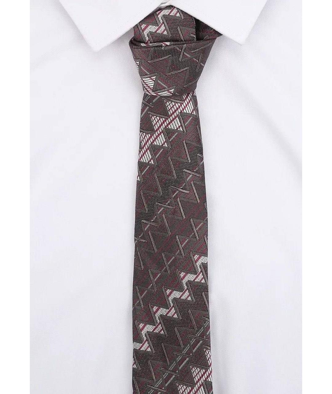 MISSONI Бордовый шелковый галстук, фото 2