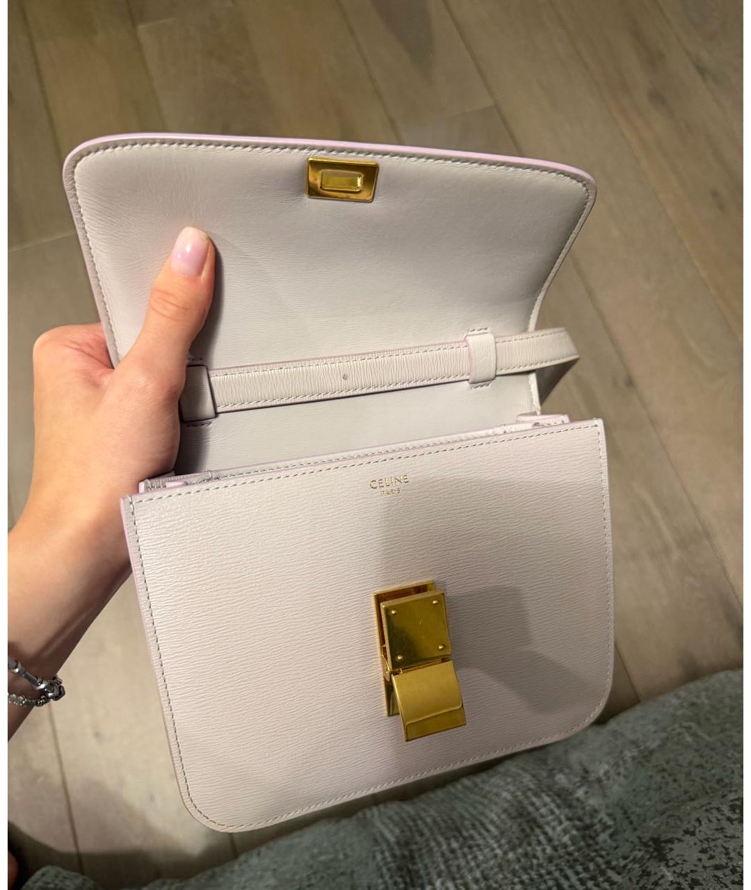 CELINE Фиолетовая кожаная сумка через плечо, фото 4