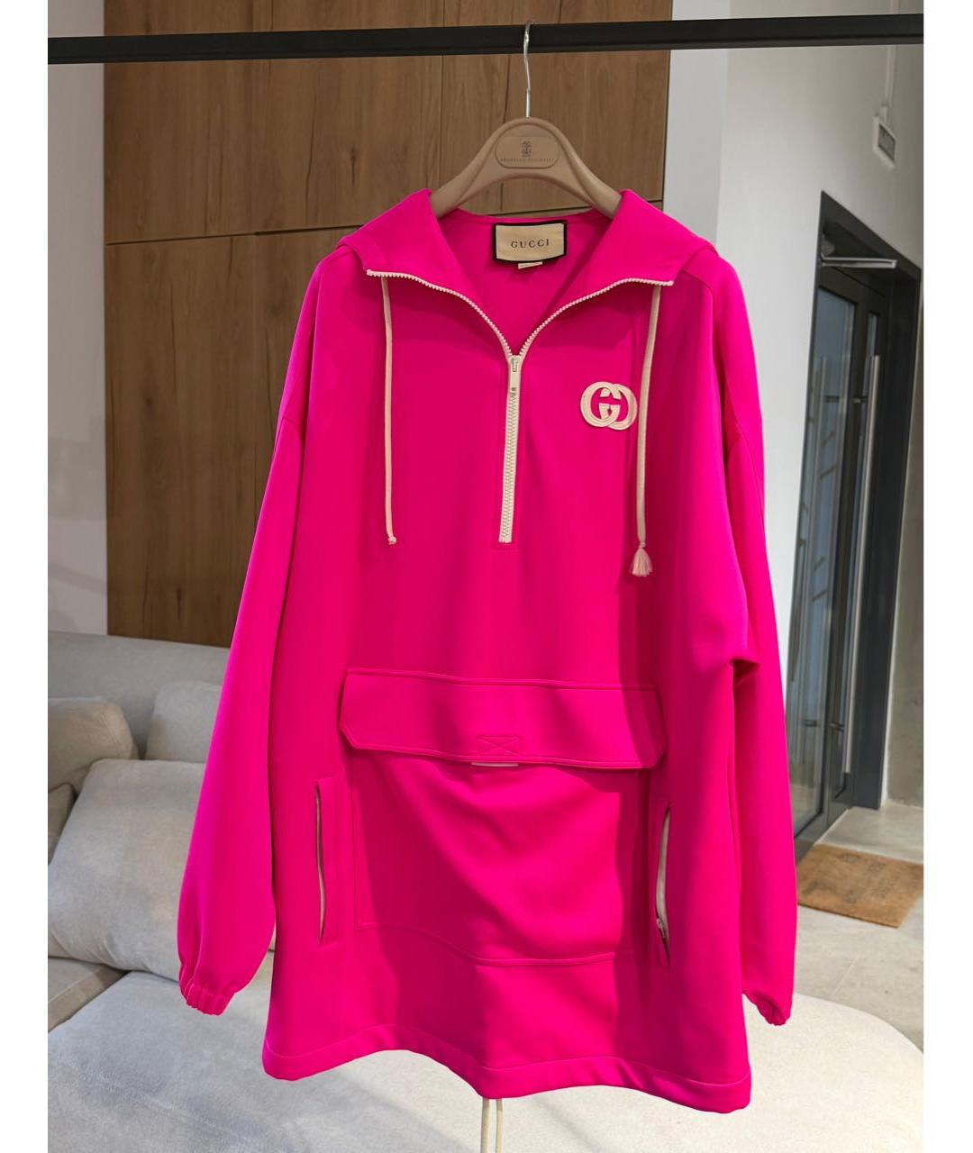GUCCI Фуксия повседневное платье, фото 4