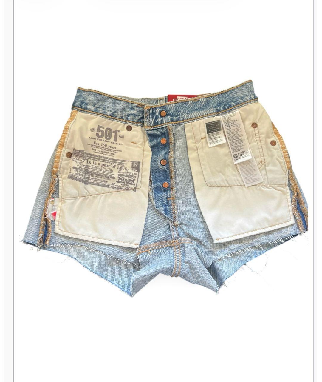 LEVI'S Голубые хлопковые шорты, фото 4