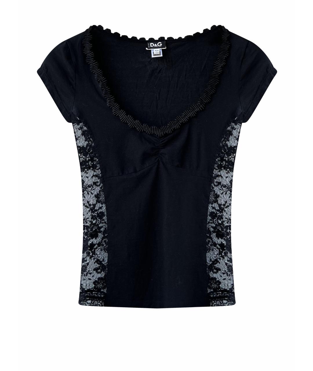 DOLCE&GABBANA Черная хлопковая футболка, фото 1