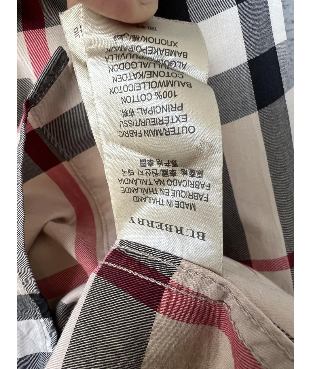 BURBERRY Хлопковая классическая рубашка, фото 6