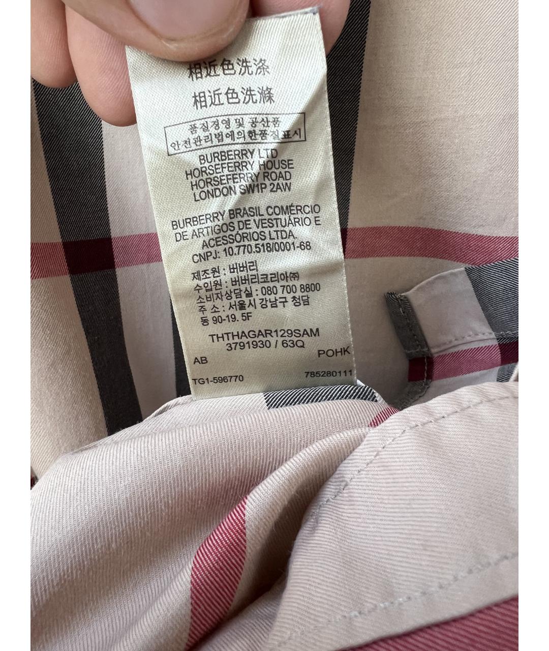 BURBERRY Хлопковая классическая рубашка, фото 7