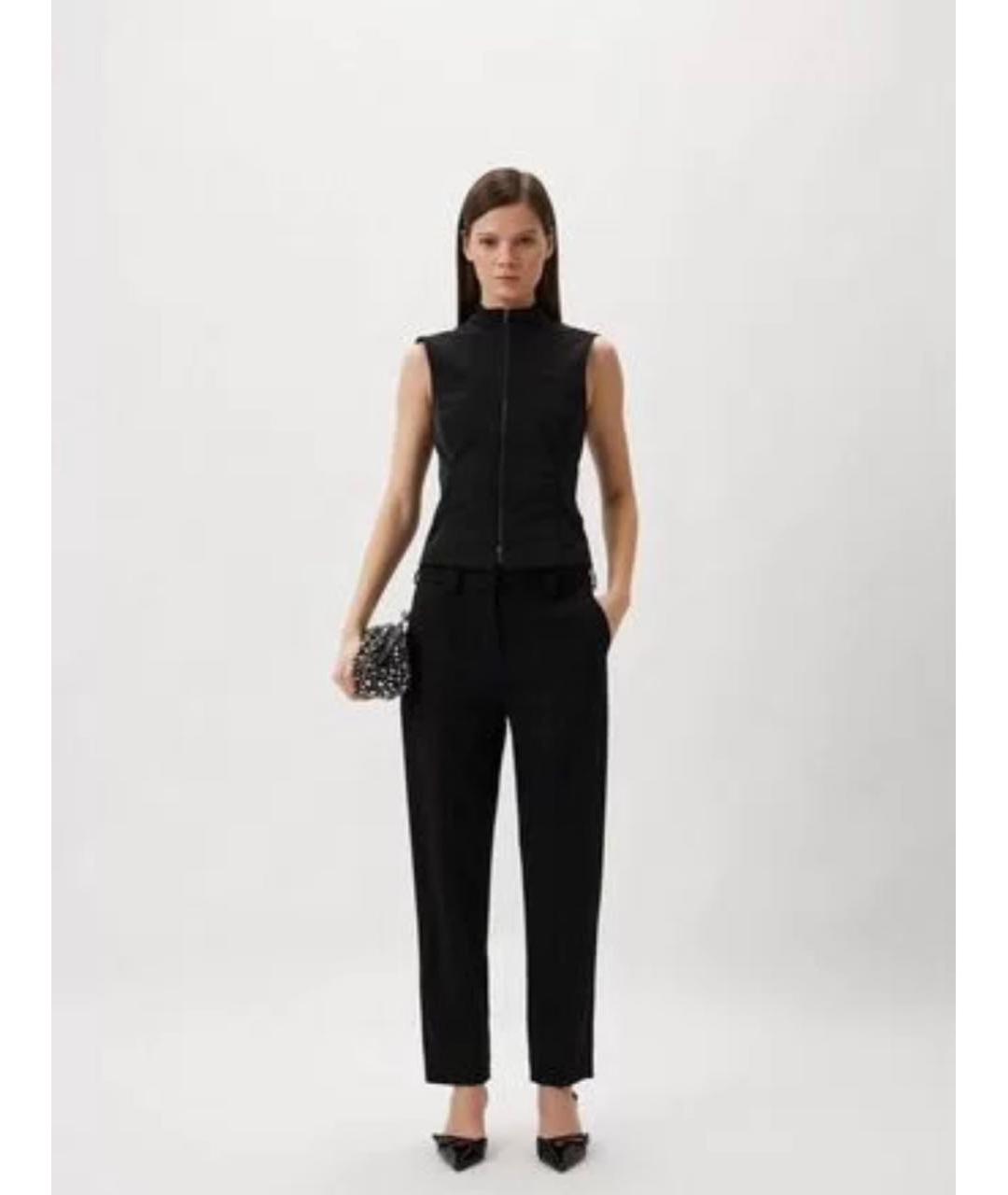 BALMAIN Черные шерстяные прямые брюки, фото 2