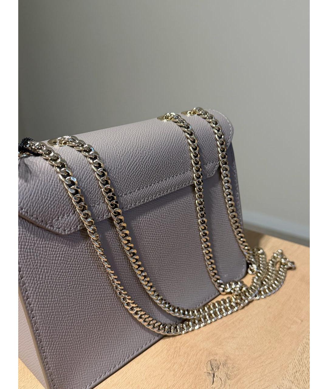 FURLA Бежевая кожаная сумка через плечо, фото 6