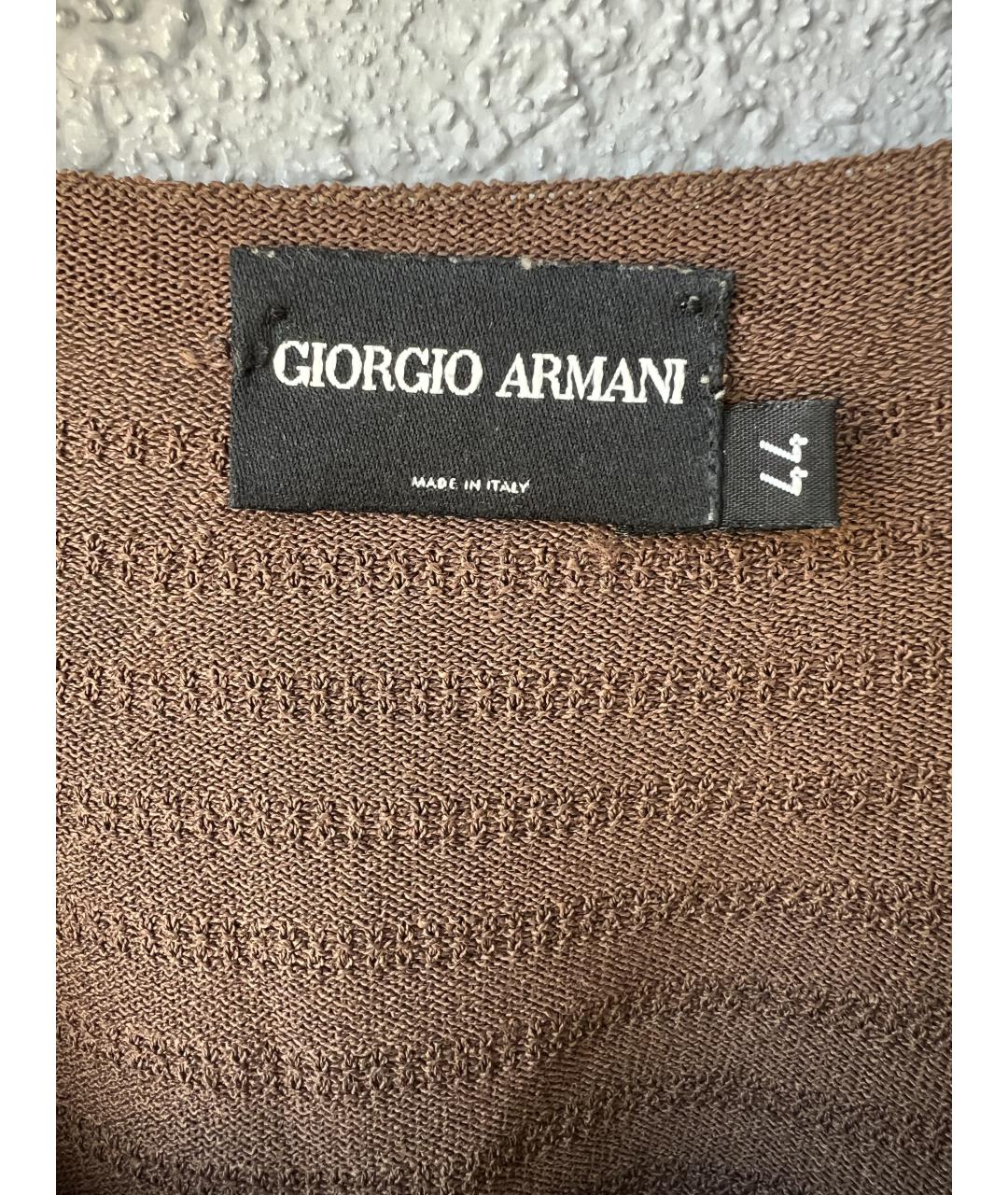 GIORGIO ARMANI Коричневая футболка, фото 2