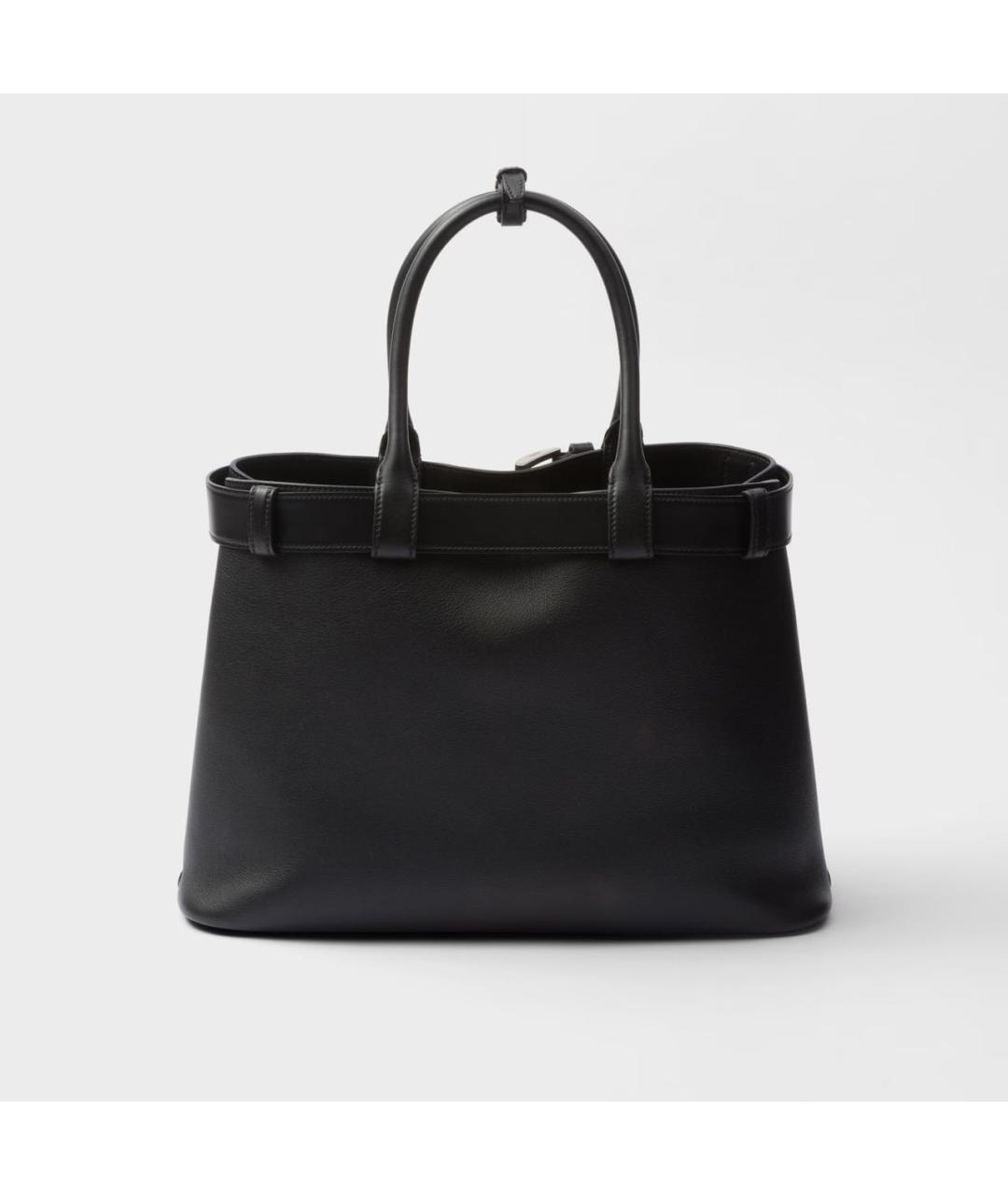 PRADA Черная кожаная сумка тоут, фото 3