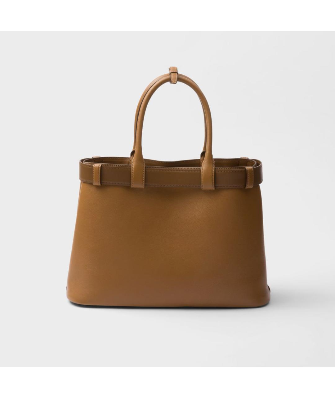 PRADA Коричневая кожаная сумка тоут, фото 4