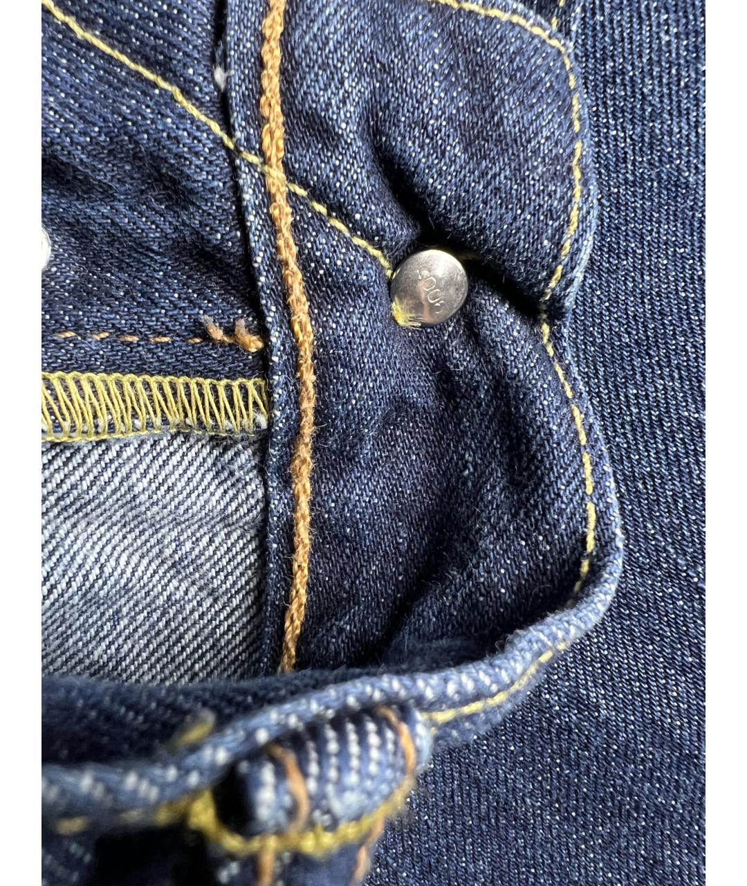 LEVI'S Синие хлопковые прямые джинсы, фото 5
