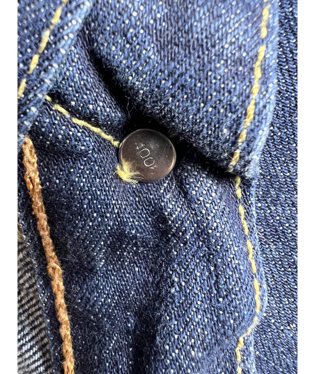 LEVI'S Синие хлопковые прямые джинсы, фото 6