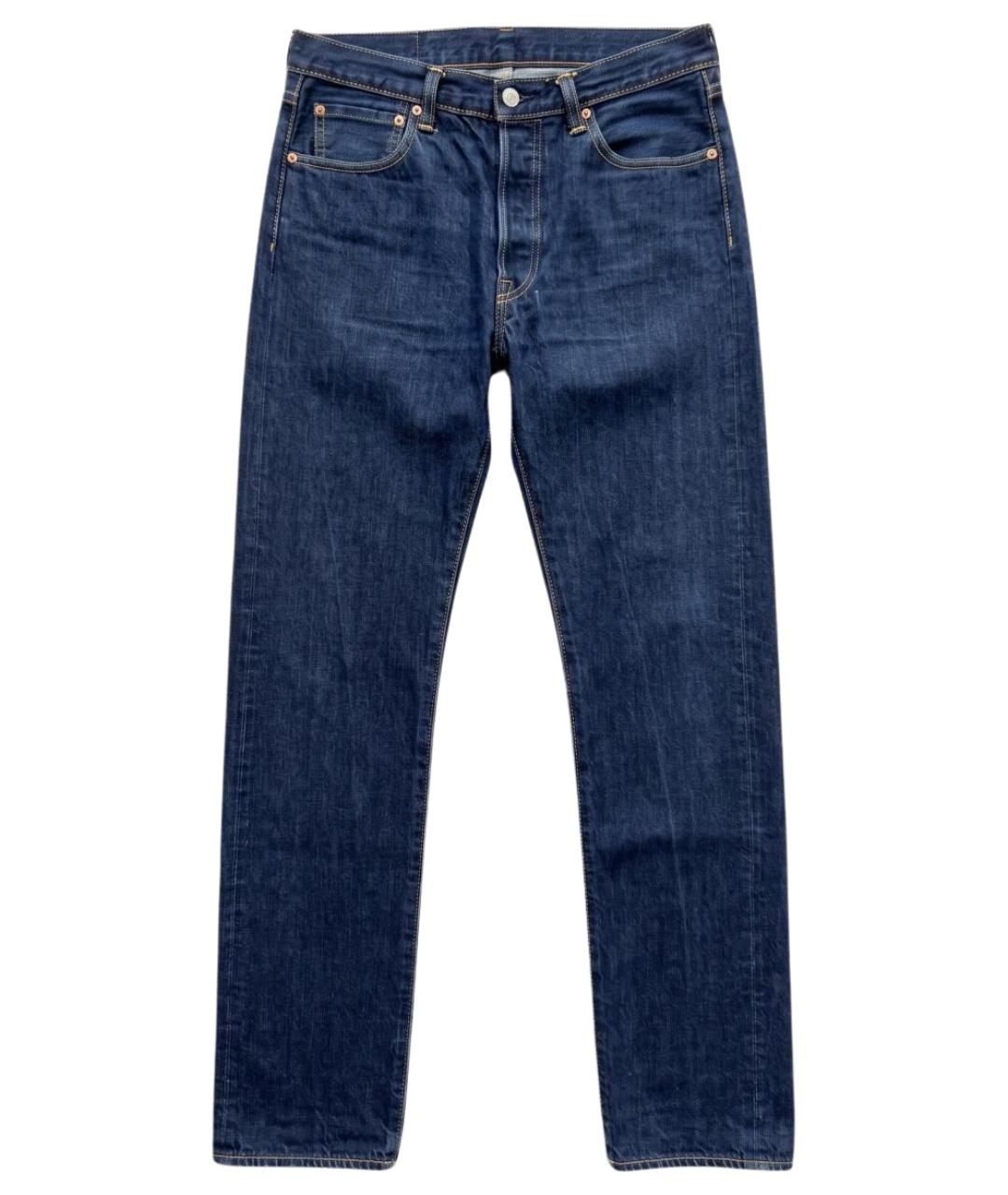 LEVI'S Синие хлопковые прямые джинсы, фото 1