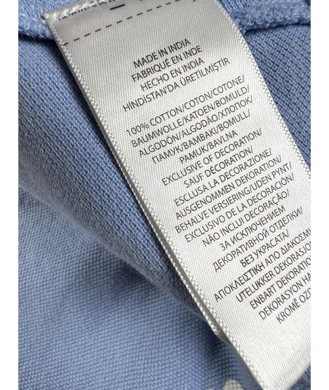RALPH LAUREN Голубая хлопковая детская футболка, фото 4