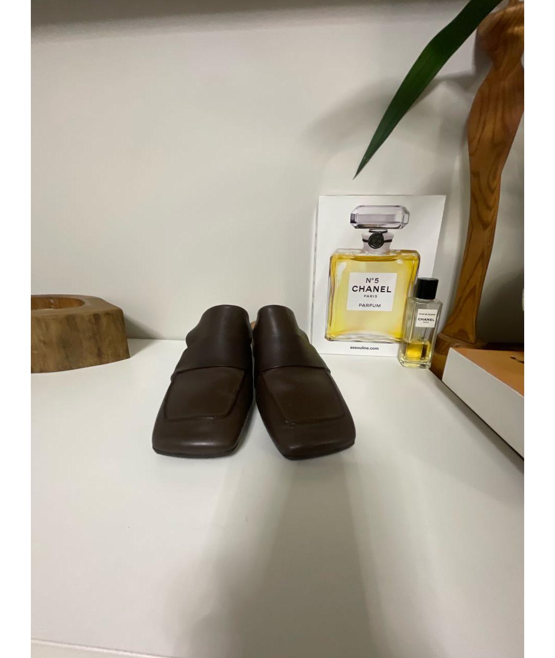 MARSELL Коричневые кожаные мюли, фото 2