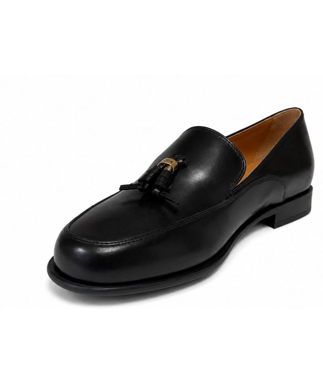 TOD'S Черные кожаные лоферы, фото 3