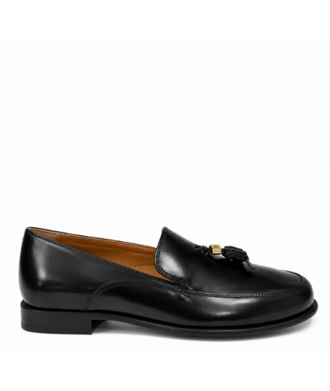 TOD'S Черные кожаные лоферы, фото 1