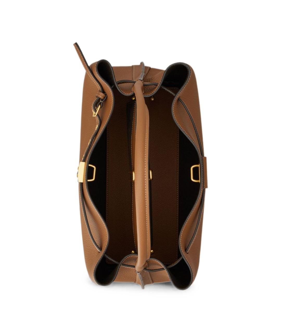 TOD'S Бежевая кожаная сумка тоут, фото 2