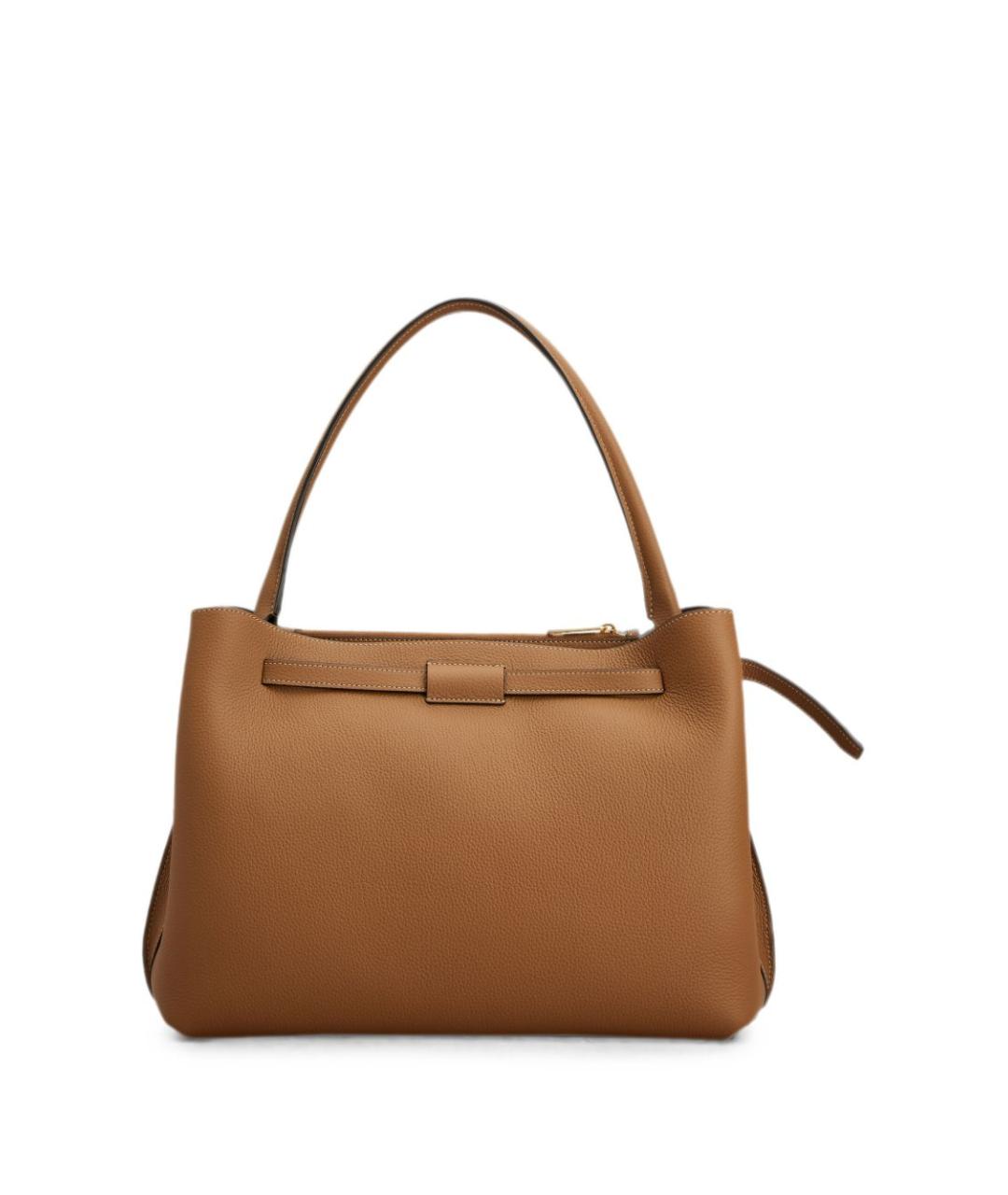 TOD'S Бежевая кожаная сумка тоут, фото 3