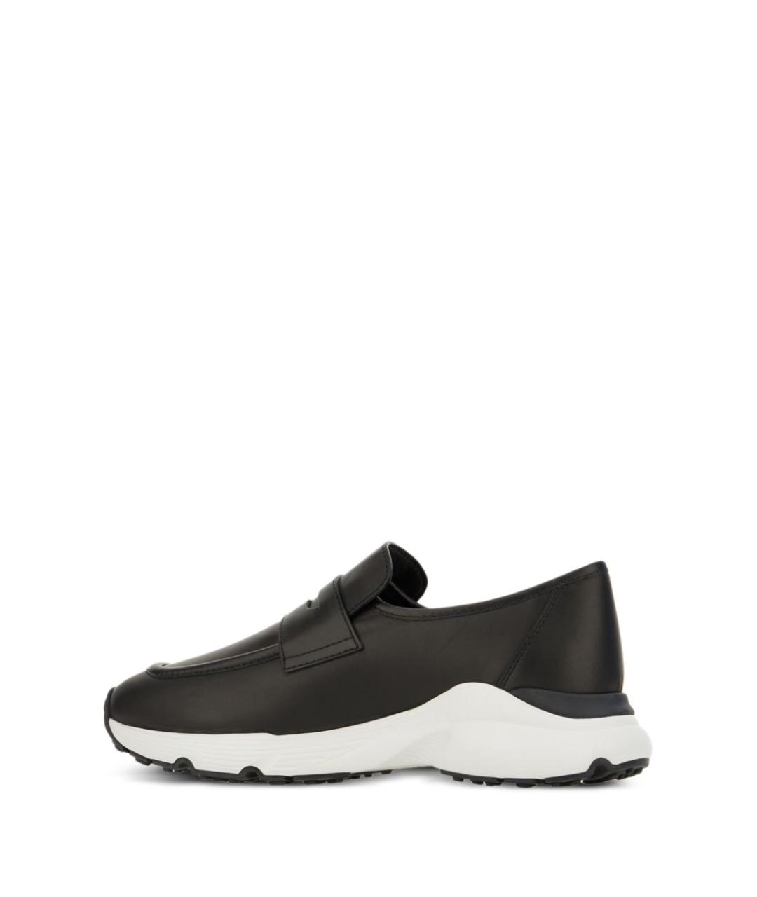 TOD'S Черные кожаные слипоны, фото 3