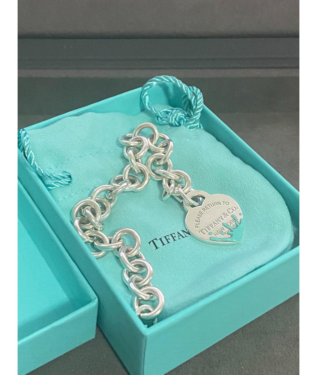 TIFFANY&CO Синий серебряный браслет, фото 10