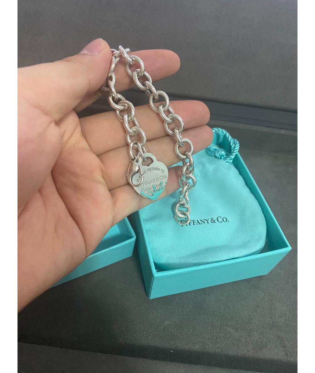 TIFFANY&CO Синий серебряный браслет, фото 9