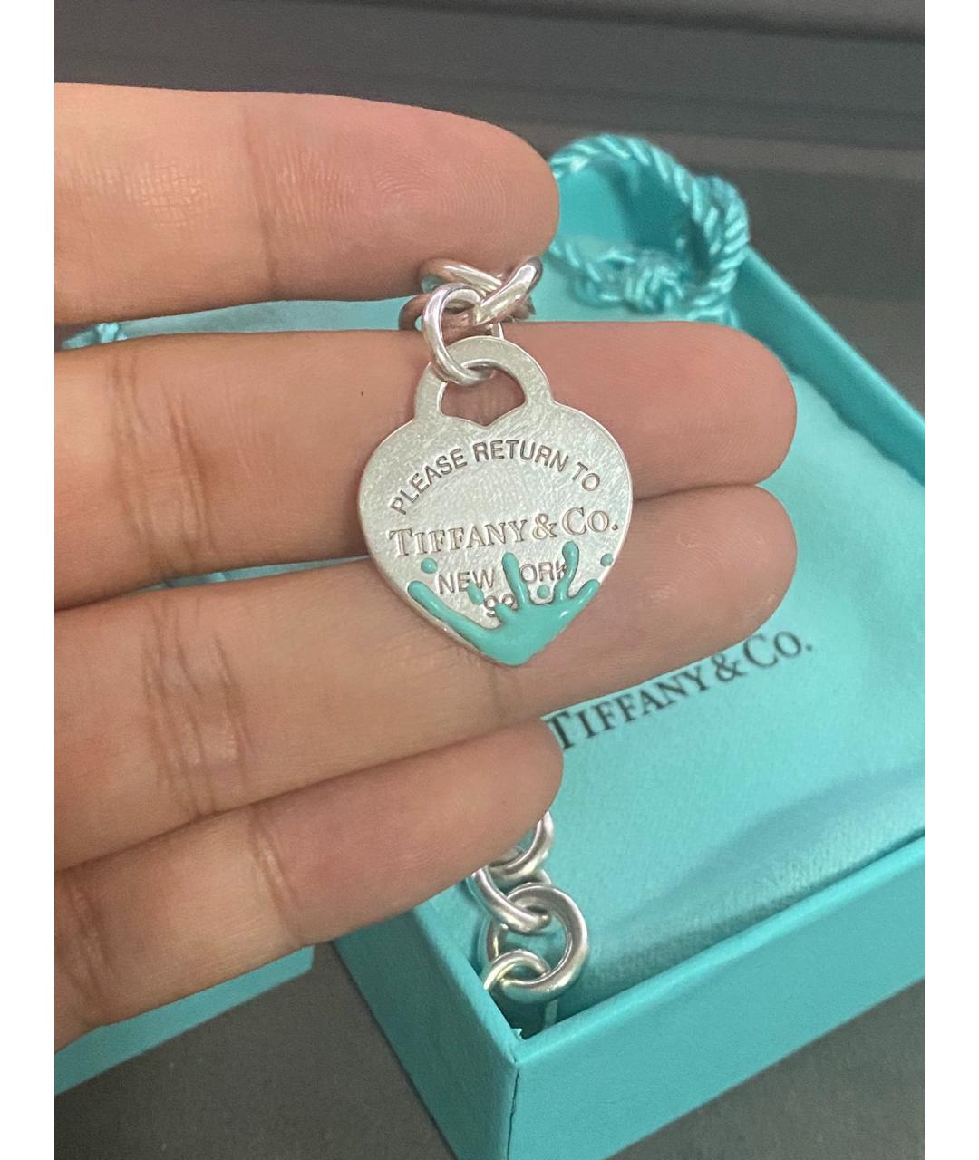 TIFFANY&CO Синий серебряный браслет, фото 3