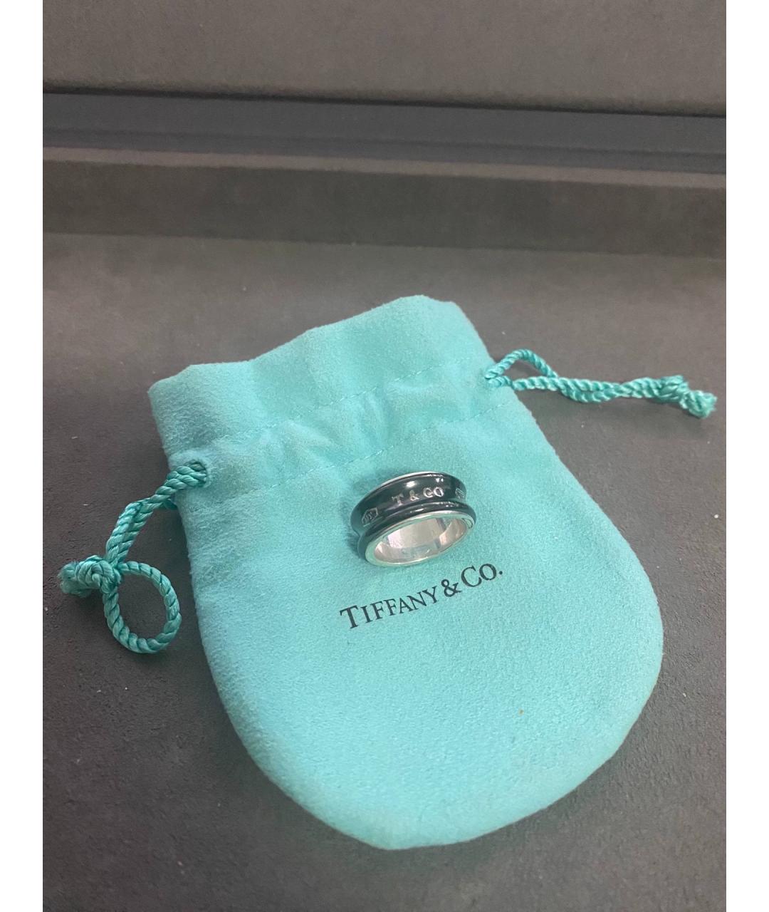 TIFFANY&CO Черное металлическое кольцо, фото 2