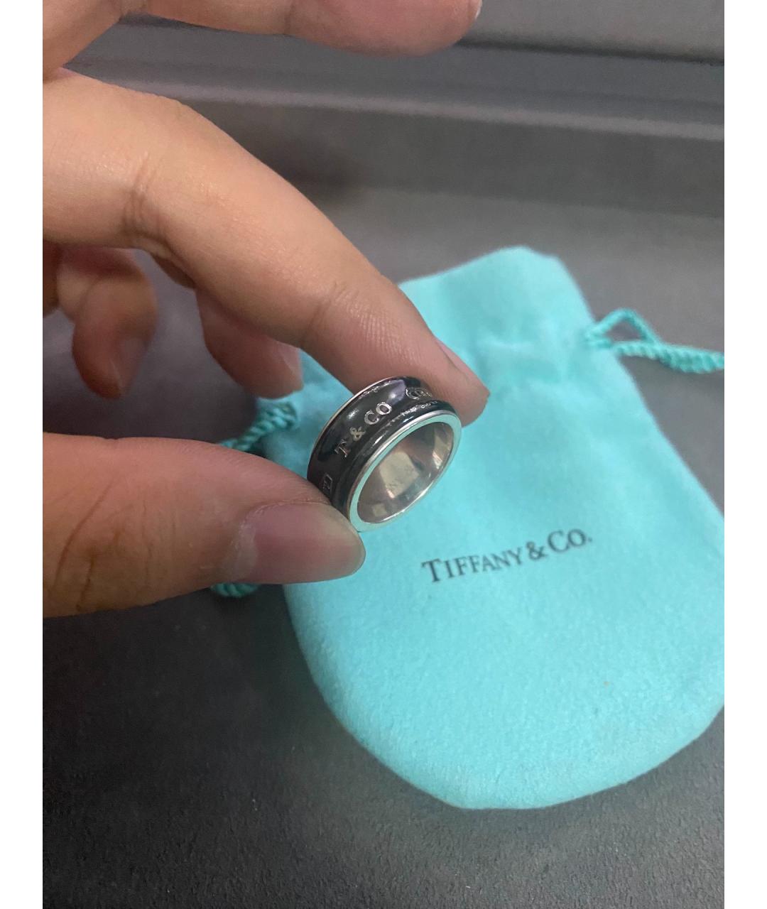 TIFFANY&CO Черное металлическое кольцо, фото 4