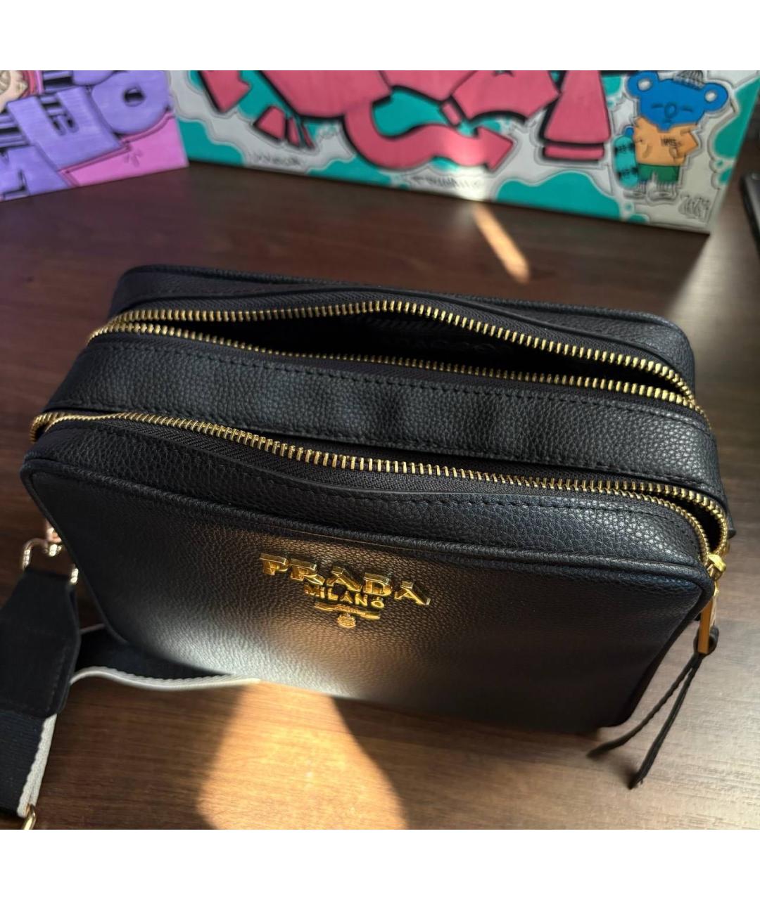 PRADA Черная сумка через плечо, фото 4