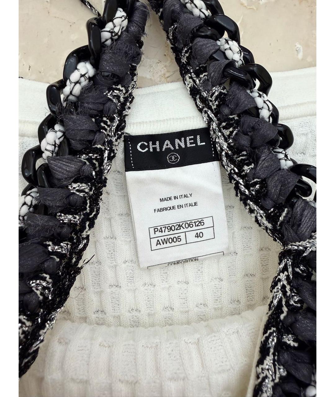 CHANEL Белое коктейльное платье, фото 4