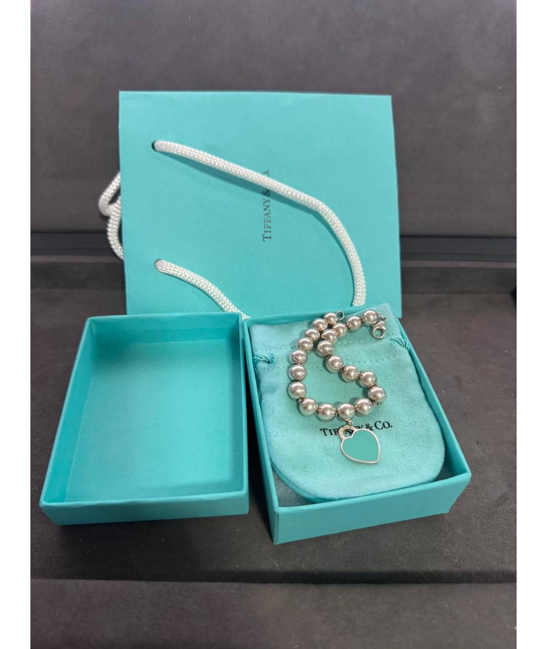 TIFFANY&CO Синий серебряный браслет, фото 2