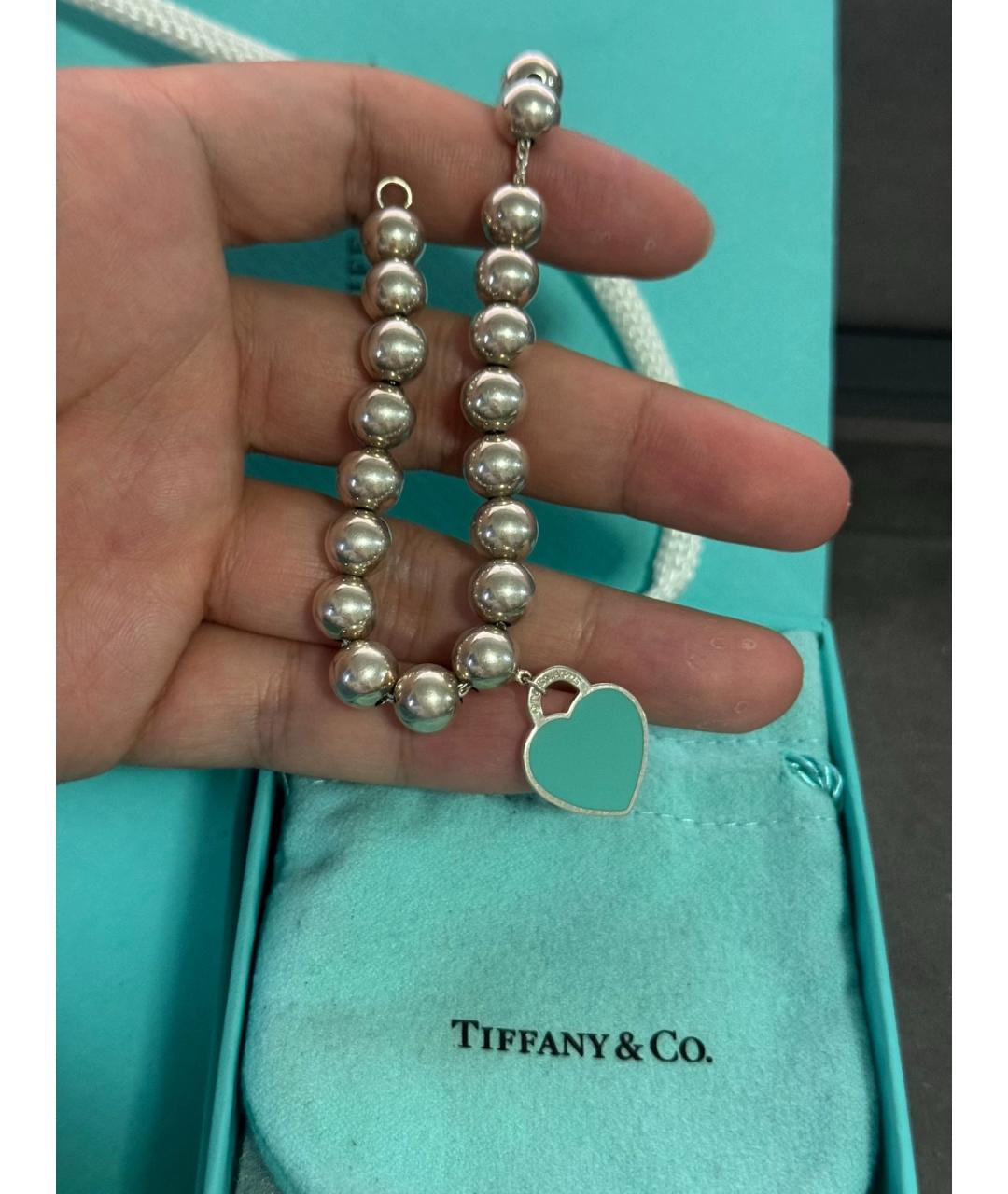 TIFFANY&CO Синий серебряный браслет, фото 4