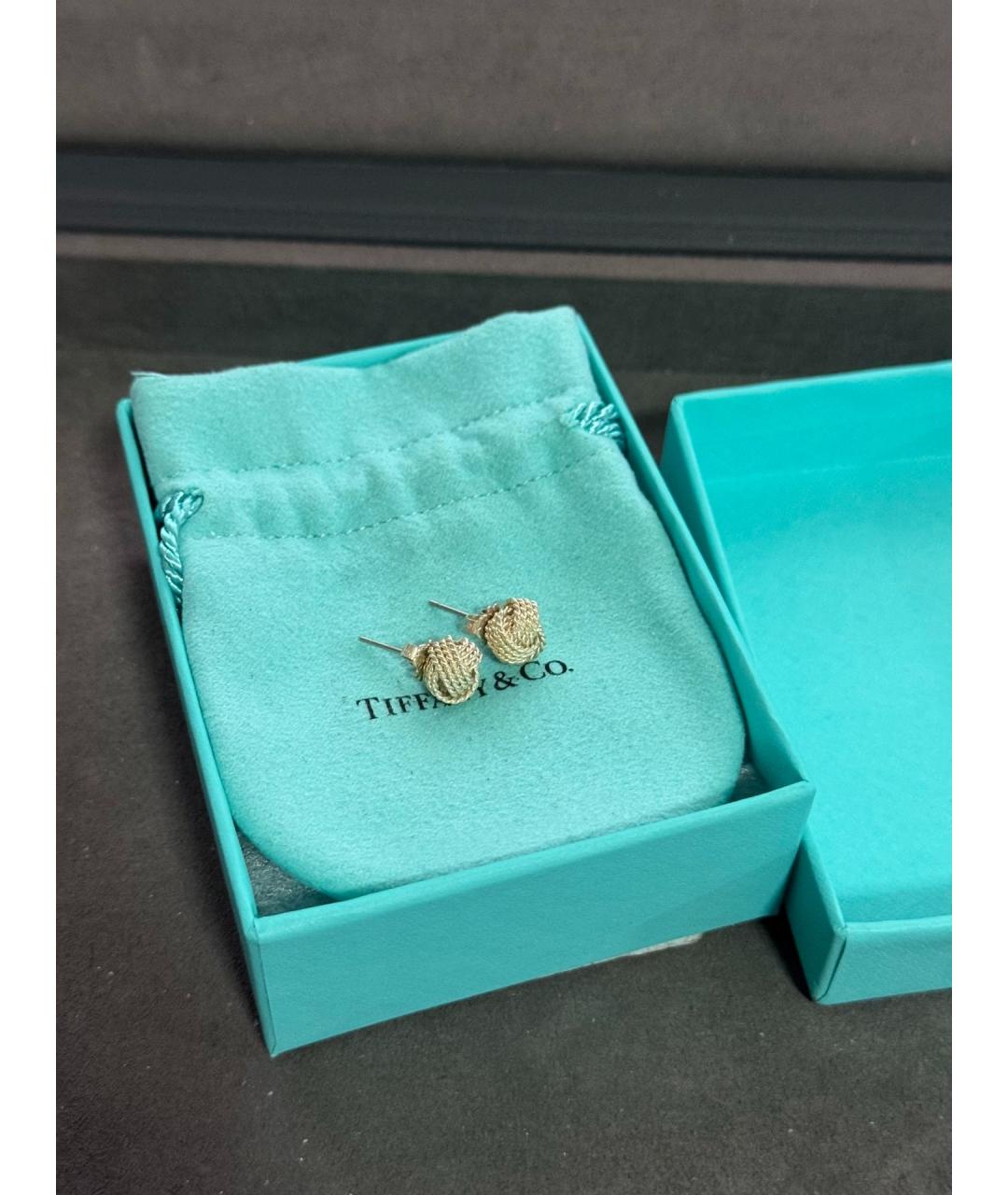TIFFANY&CO Золотые серебряные серьги, фото 8