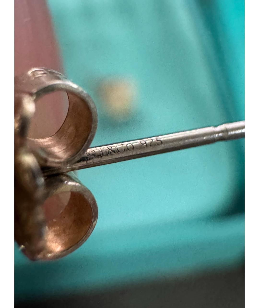 TIFFANY&CO Золотые серебряные серьги, фото 6