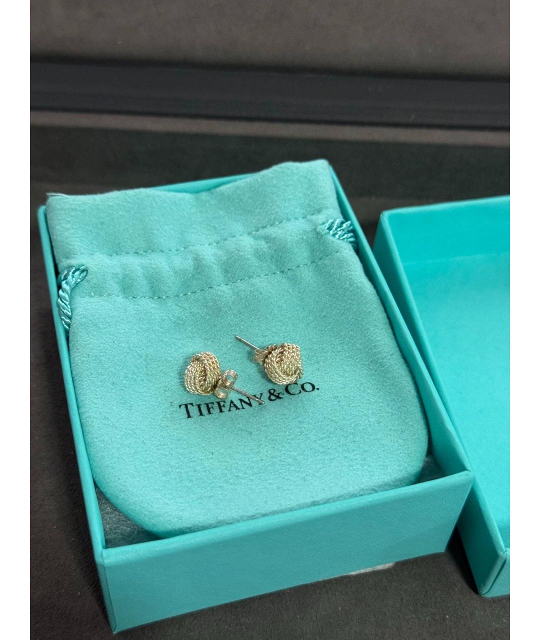 TIFFANY&CO Золотые серебряные серьги, фото 7