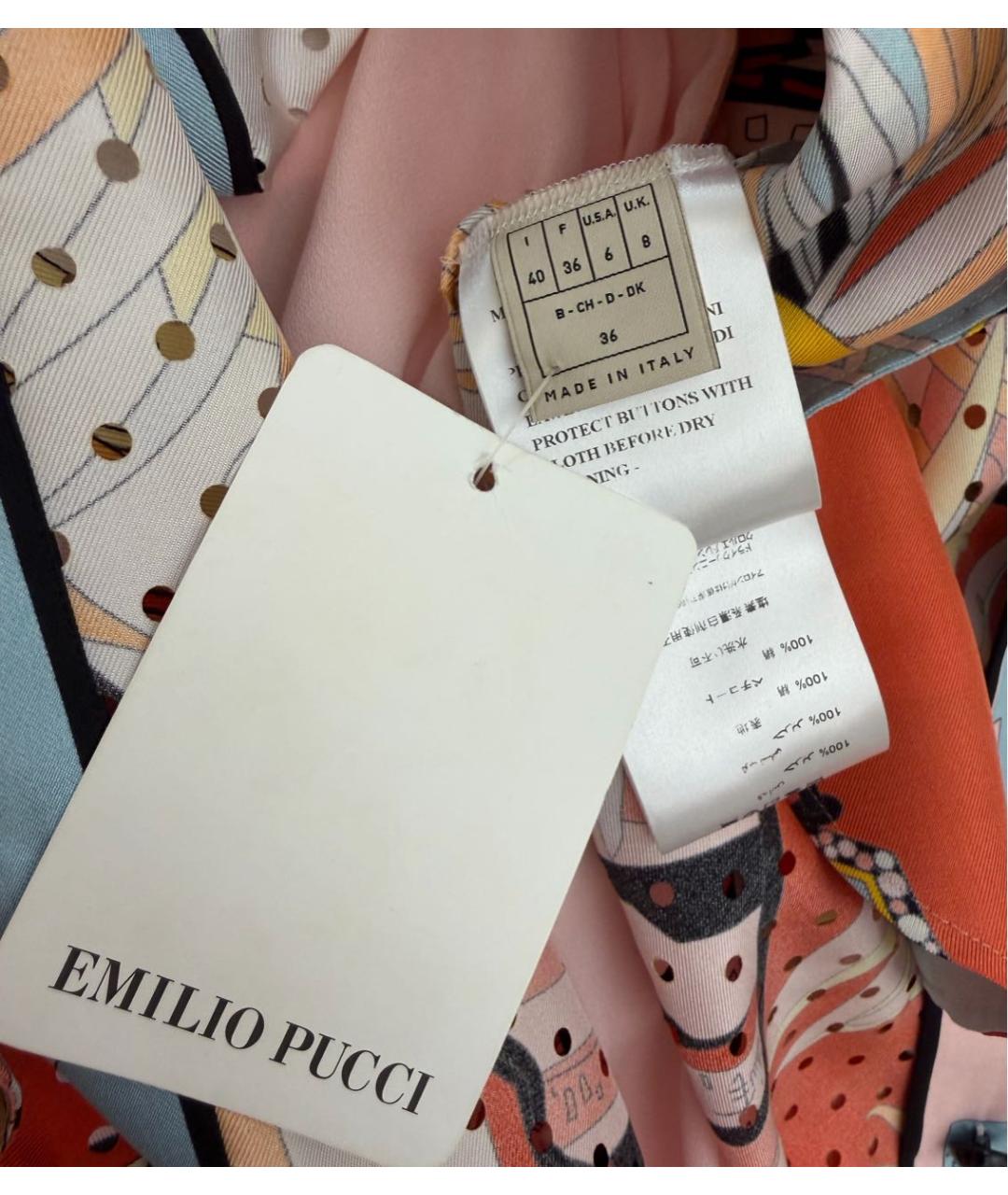 EMILIO PUCCI Мульти шелковое повседневное платье, фото 7