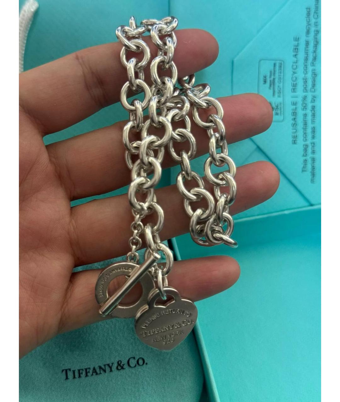 TIFFANY&CO Серебряное серебряное колье, фото 4
