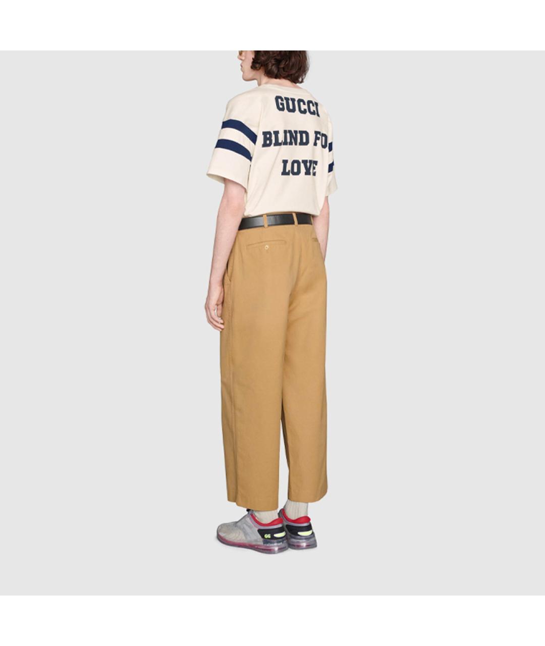 GUCCI Белая хлопковая футболка, фото 4