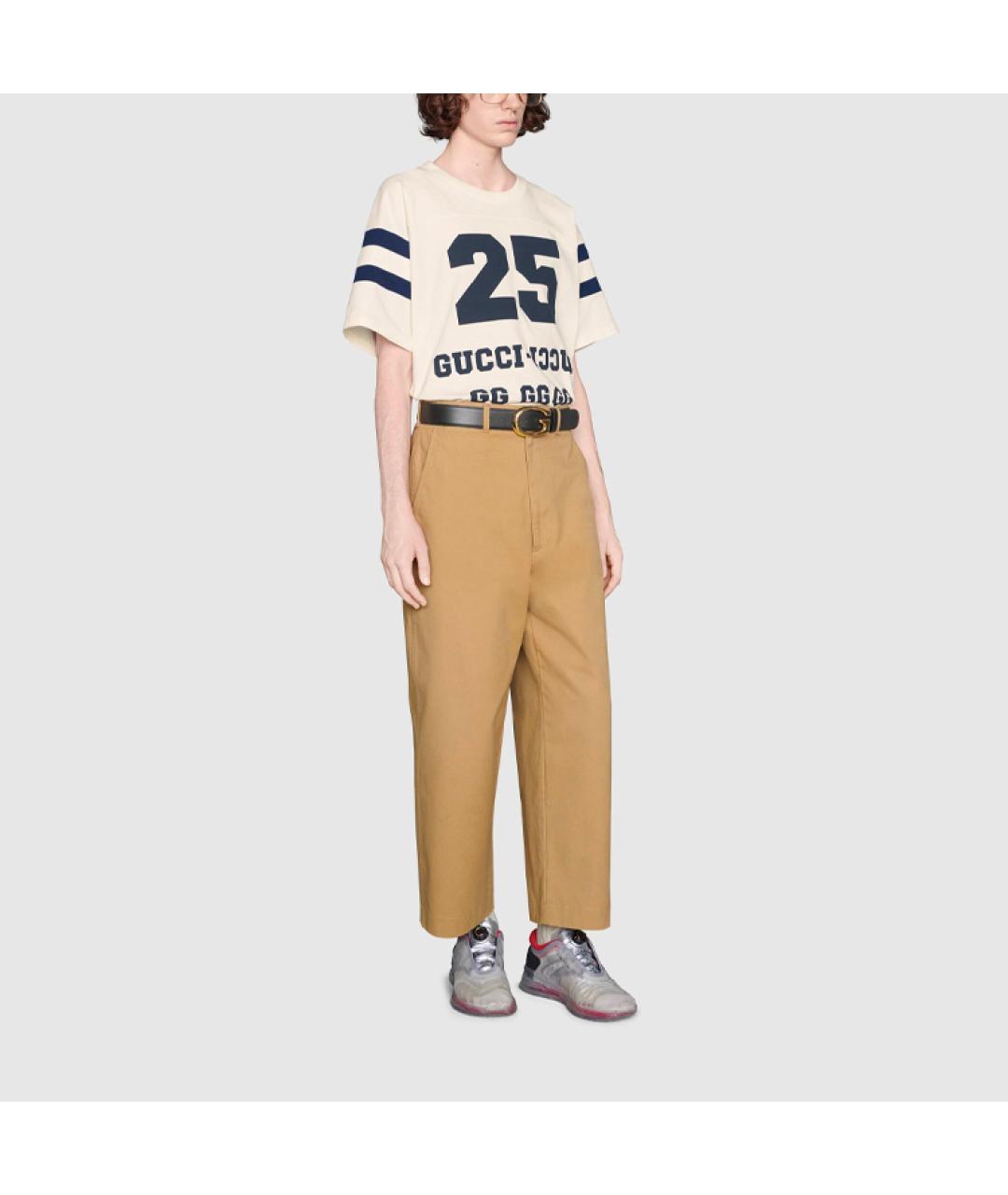GUCCI Белая хлопковая футболка, фото 3