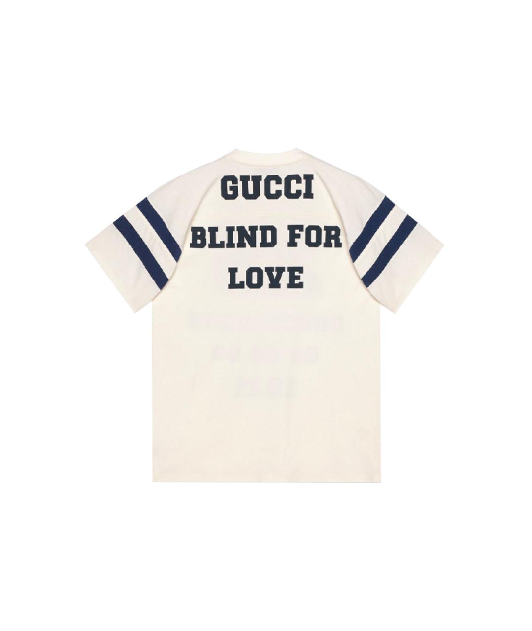 GUCCI Белая хлопковая футболка, фото 2