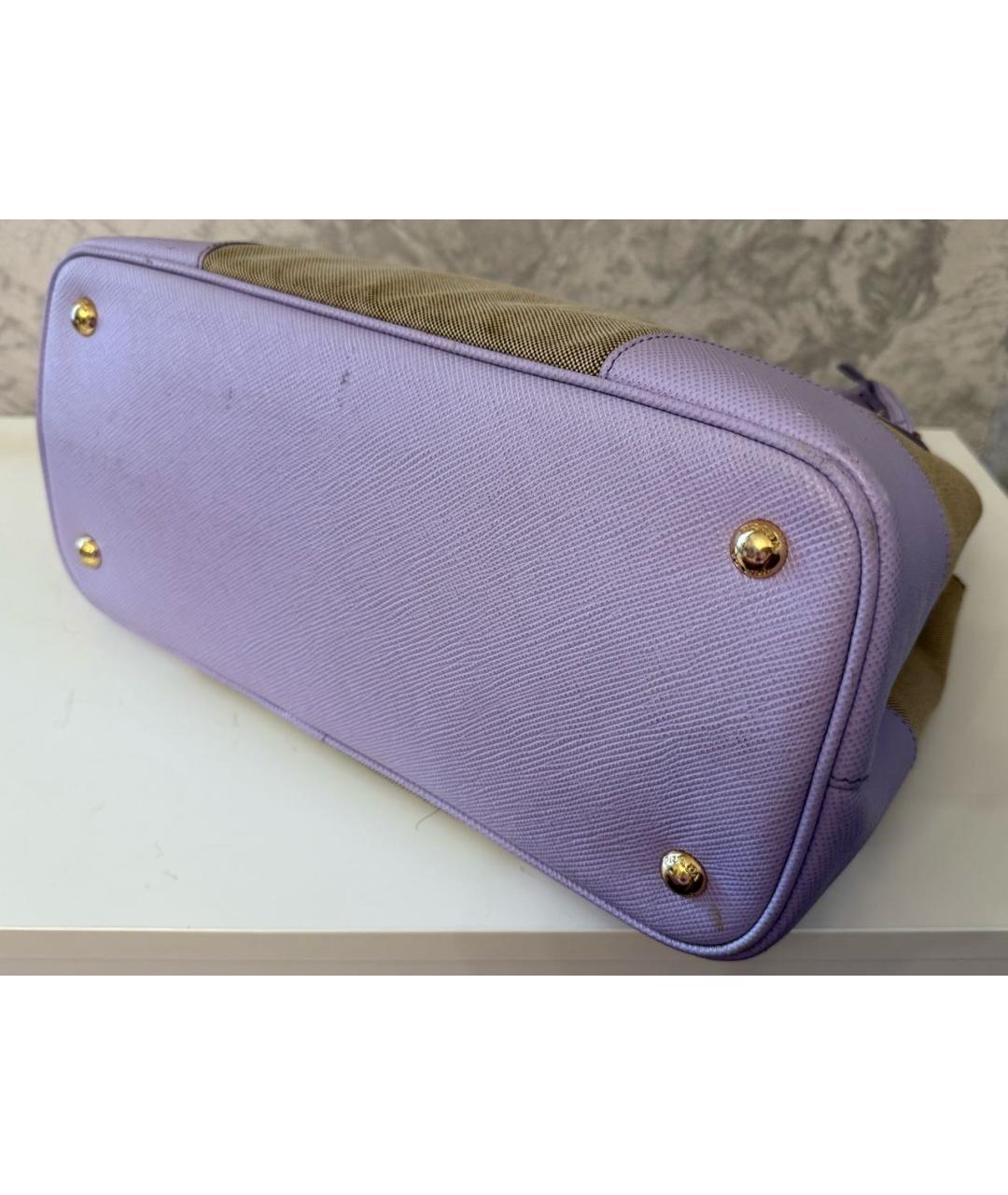 PRADA Бежевая жаккардовая сумка тоут, фото 6
