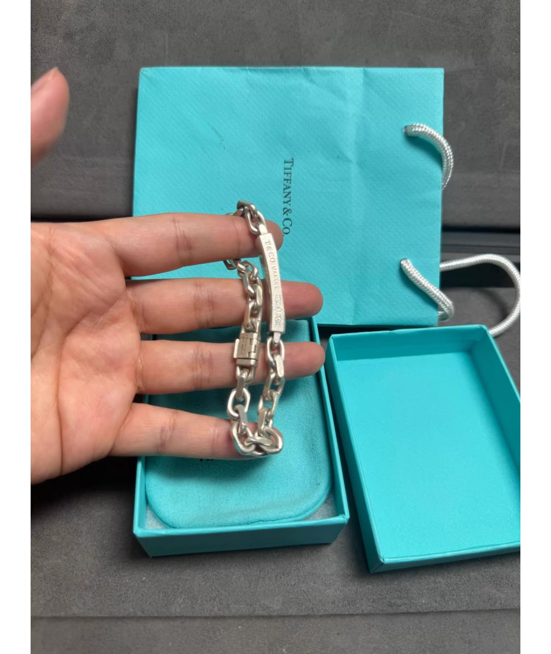 TIFFANY&CO Серебряный серебряный браслет, фото 6