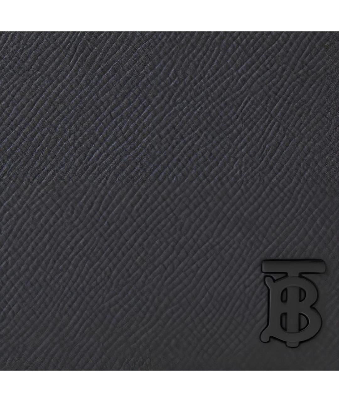 BURBERRY Черный кожаный кошелек, фото 5
