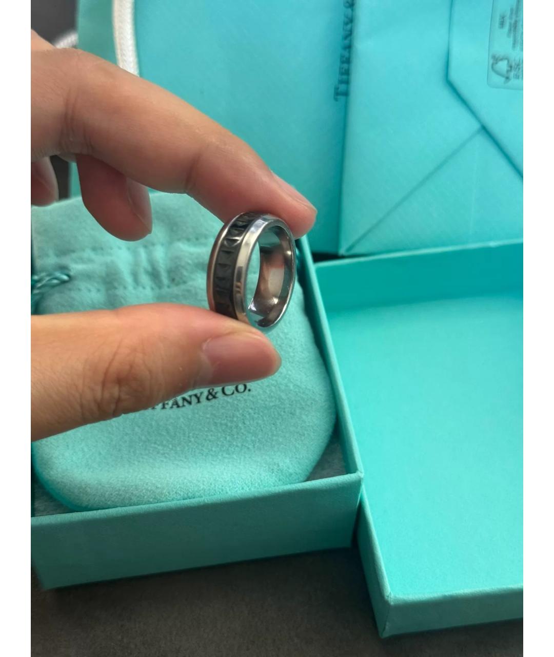 TIFFANY&CO Черное металлическое кольцо, фото 6
