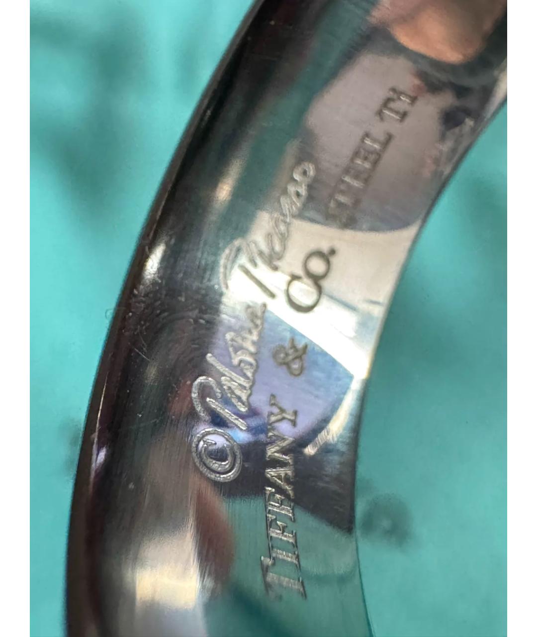 TIFFANY&CO Черное металлическое кольцо, фото 7